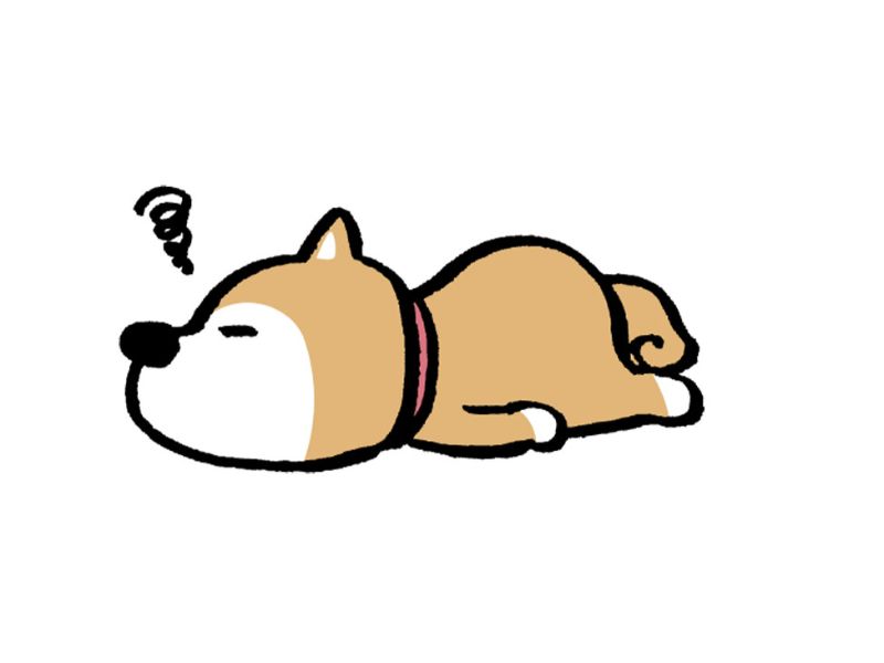 がっかりする犬